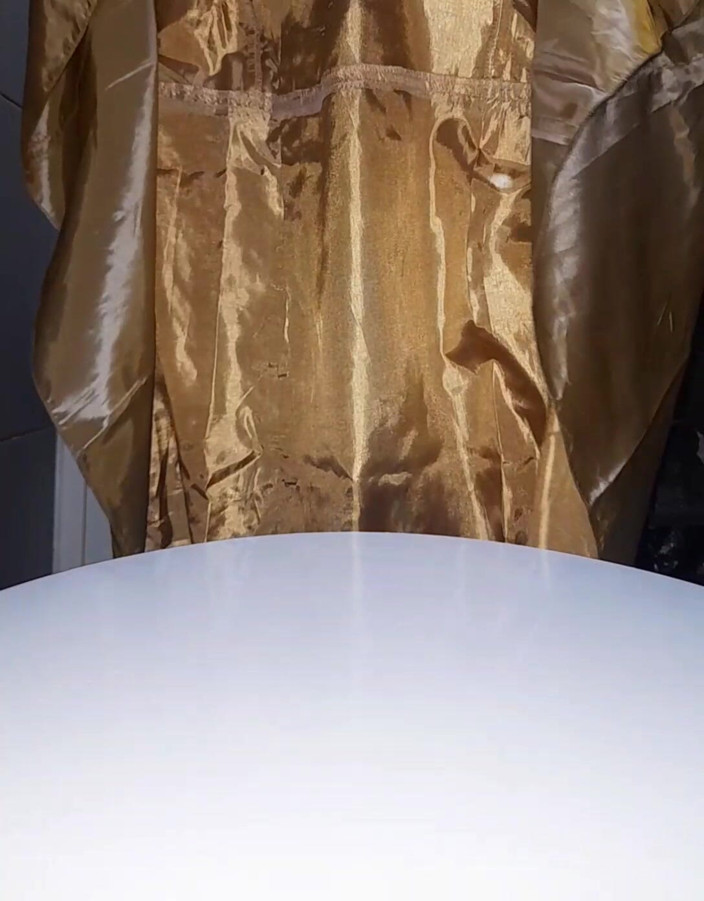 Naomisinka: Gold Satin Silk longdress evening gown masturbación