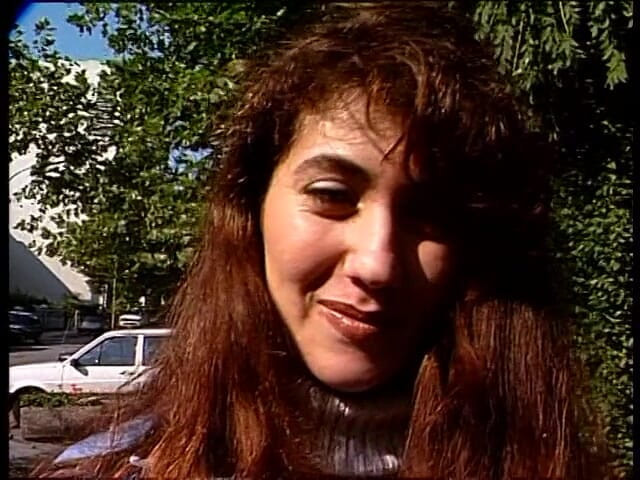 Lucky Cooch: Brunette german beauty gives an outdoor interview