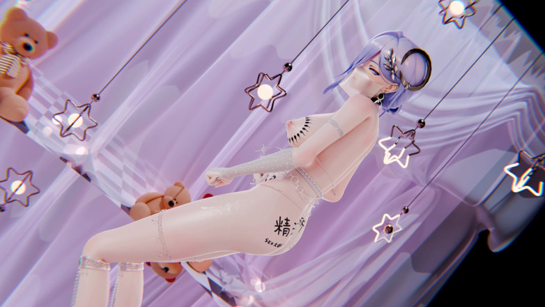 MikuMotion: Selene chewy tato erotis, tato succubus, mainan seks, sumbat anal,...