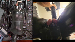 Chastitybeltboy: Сессия в позоре с латексным комбинезоном, Pa Chastity, гигантским Дилдо и Estim