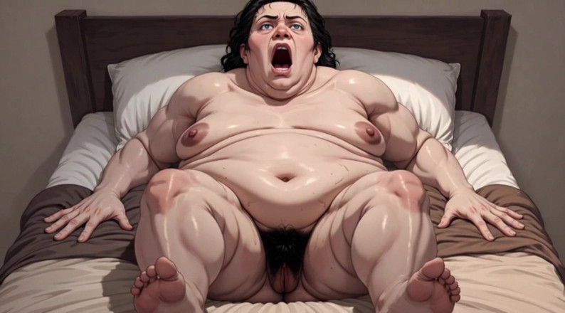 YOUR BEST FANTASY: Horny Obese BBW Masturbates Her Hairy Wet Pussy - Big Belly...