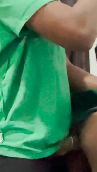 Petite African Teen Lovet Rides Cowgirl and Takes Big Dick Standing in School Uniform