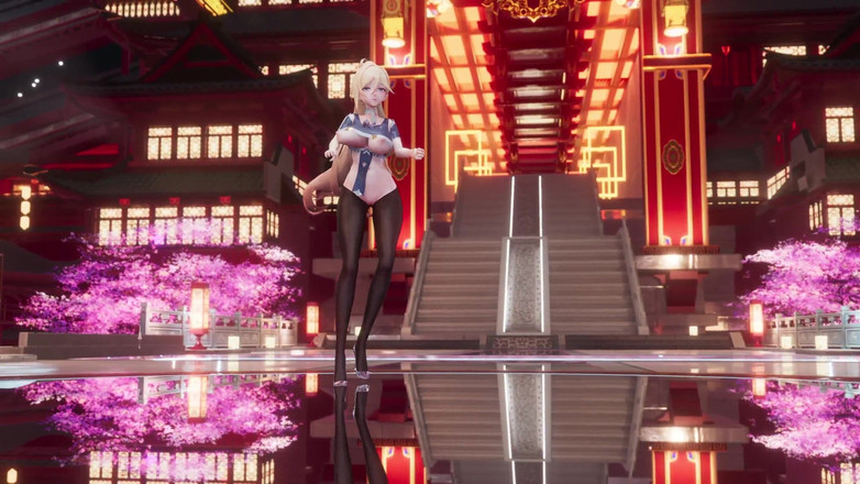 MikuMotion: [mmd] Marionette Erotic Uniform Černé punčochy