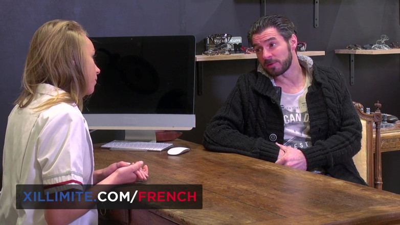 French girls at work: Hardcore anal sex with French optician Angel Emily