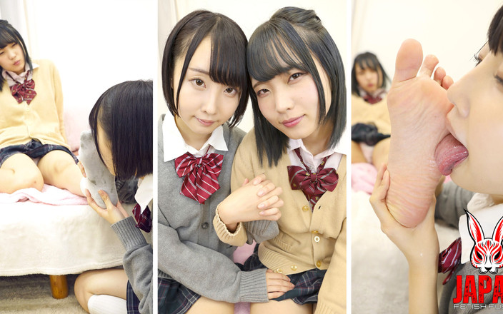 Japan Fetish Fusion: Ssanie jej brudnej skarpetki i slobbering Over Her Stinky Toes -...