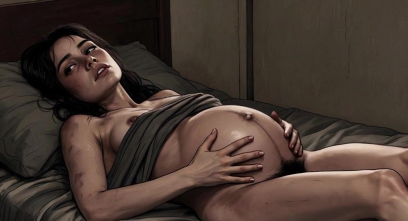 YOUR BEST FANTASY: Huge 9 Month Pregnant Belly - Rubbing My Dripping Hairy Bush Until...