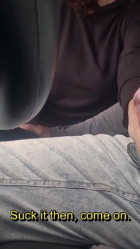 Car Handjob Deal Turns Into a Blowjob - Married Hotwife Can’t Oppose and Takes His Load in Her Mouth