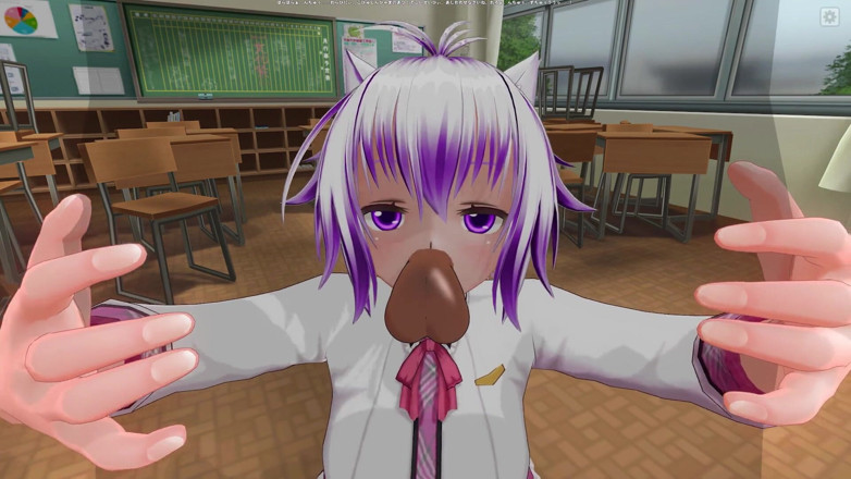H3DC: Hentai en 3D - pipe profonde par une étudiante aux cheveux roses