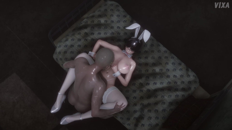 Vixa: 3D Bunny Girl with Glasses Gets Fucked Hard - Sweaty Body