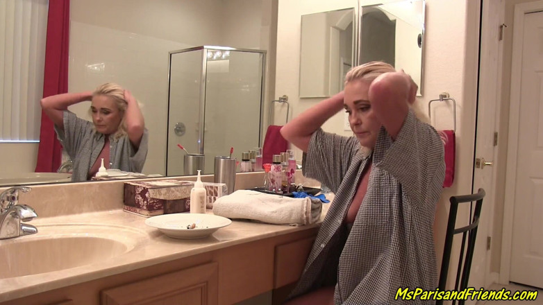 Ms Paris and Friends: Hair coloring 101 with Ms Paris Rose mostly naked