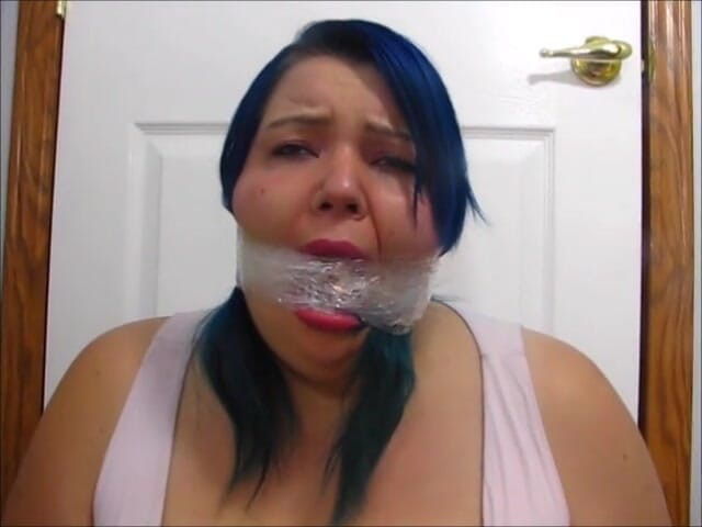 Selfgags classic: Lost bet: Gagged with her girlfriend's stinky panties!