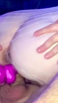 Thuck MILF in White Fishnets Dvp Creampie