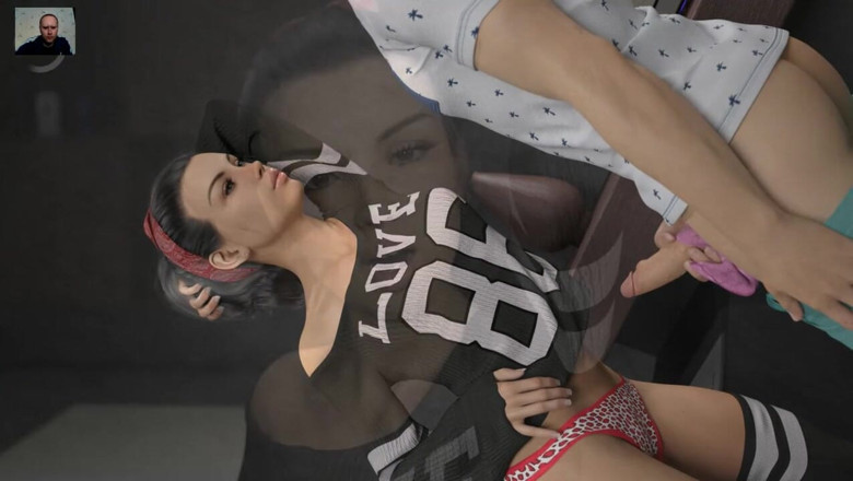 3DXXXTEEN2 Cartoon: A guy jerks off a dick with Kate's panties and...