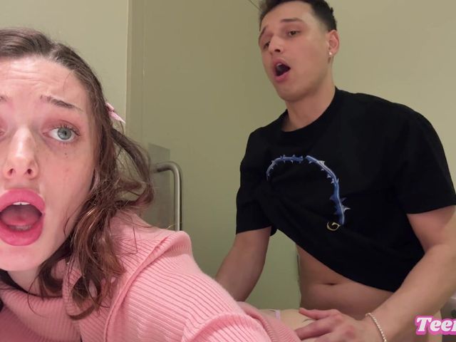 Daisy Love Fucking in a Mall Bathroom (Teen StepSis)
