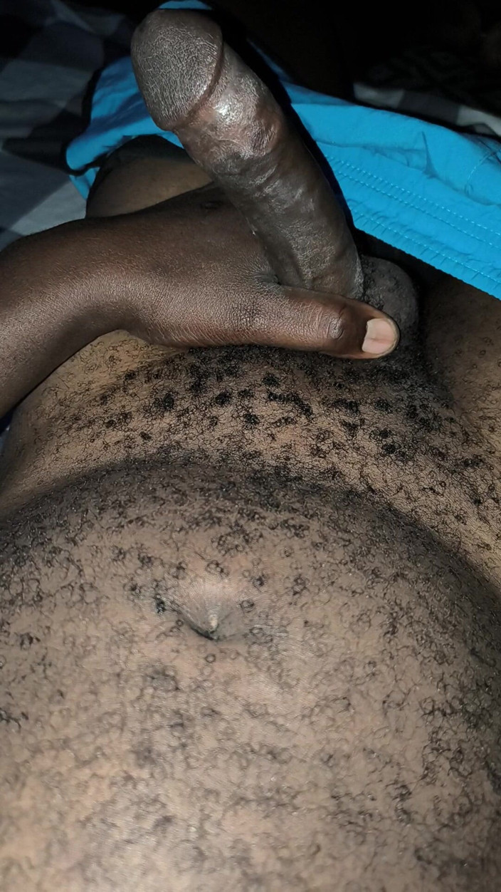 Kenyandick: Late Night Horny Hairy African Male Stroking Dick and Releases...