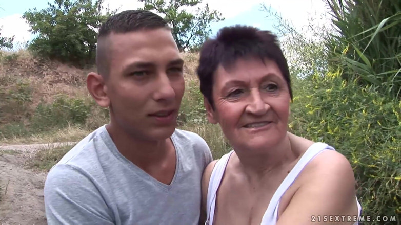 Mature Climax - 100% Mature Videos: Horny granny banged and jizzed in mouth outdoors