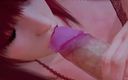 Wraith ward: A redhead succubus gives a mean blowjob