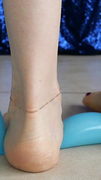 Smushed Harshly by My Classy Bare Feet in Red Toenail Polish Ita