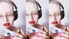 FinDom Goaldigger: Asmr dolce cioccolato mangia- asmr, occhiali, gigantessa, rossetto, grandi labbra,...