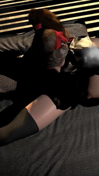 Cloud Cloud Mempunyai Tifa bertiga dan Jessie - Final Fantasy