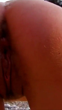 Anally fucked and smashed on the beach