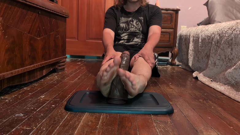 Mr Dimples: 我又给我的大黑屌假阳具足交！