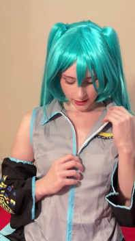 Miku Vocaloid Pixie tachinare - Costum flirt la vibrator sexy și călărire anală