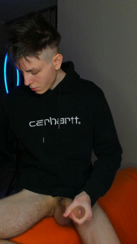 Horny College Twink Edges Huge Cock Until Explosive Cumshot