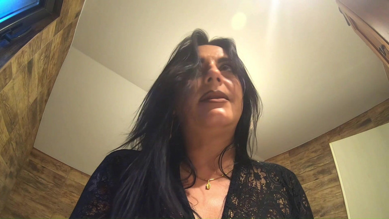 MilfyCalla: Bathroom Toilet Fetish. Lace Robe Dirty Talk and Shiny Dress...