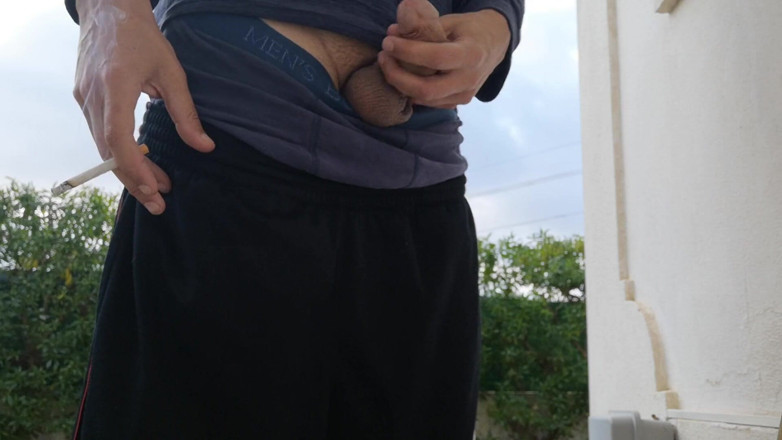 Rafael Torreano: Early Morning Jerkoff Outside in the Garden