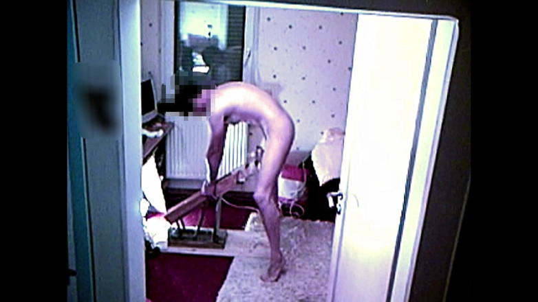 Mark Hannes: Fleshlight stand masturbação com uma grande carga de esperma