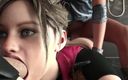 GameslooperSex: Claire Redfield iki yarakla sikişmeyi seviyor - animasyonlu porno