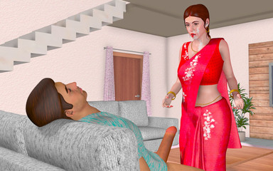 Horny_Bong: Pyasi Bhabi Indyjski Animowane Porno w języku hinduskim - Desi Bhabi...