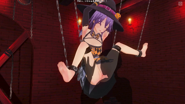 H3DC: 3D-HENTAI, BDSM gefesselte hexe bekommt cunnilingus-orgasmus