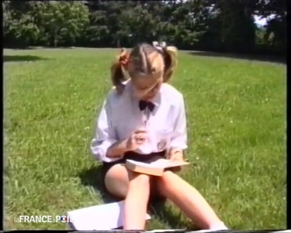 French Family Secrets: A college girl with blond duvets gets fucked on the...