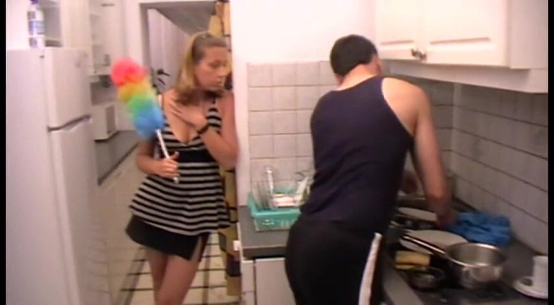 Femdom Austria: Poor Dude Must Clean Kitchen on Order of His Mistress