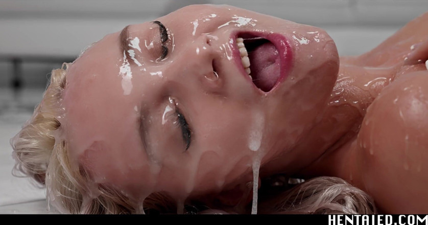 Hentaied: Real life hentai - Marylin Sugar extreme masturbation with full bukkake