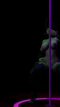 Kırmızı ateşli succubus iblis kız direk dansı | 3D Porn