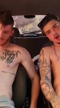 Erick Diaz and Carmona Masturbating Inside the Car in Downtown São Paulo.