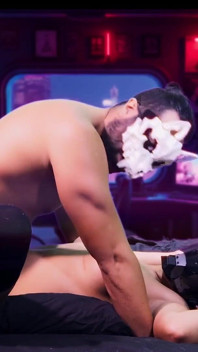Cyberpunk sex posisi 4 crot di wajah siber fit gadis gorgepus lagi asik ngentot kontol