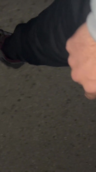 Teen Boy Night Flash Near City in Pantyhose