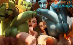 Hatano Oshidax: Nuttytouch intensive sex-gruppe, leckere dicke Ärsche springen auf einen riesigen monsterschwanz,...