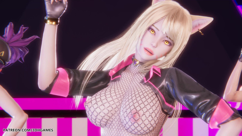 3D-Hentai Games: [mmd] Blackpink - Whistle Ahri Akali Seraphine, strip-tease sexy League of...