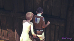 On Titans Yaoi Femboy - Eren Handjob and Fingering