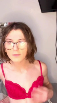 Naughty Teen Trans Girl Fucks Her Tight Teen Pussy with Vibrator