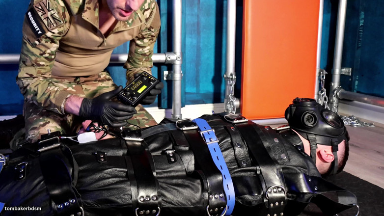 TomBakerBDSM: Bound in a Leather Sack for Estim (4k)
