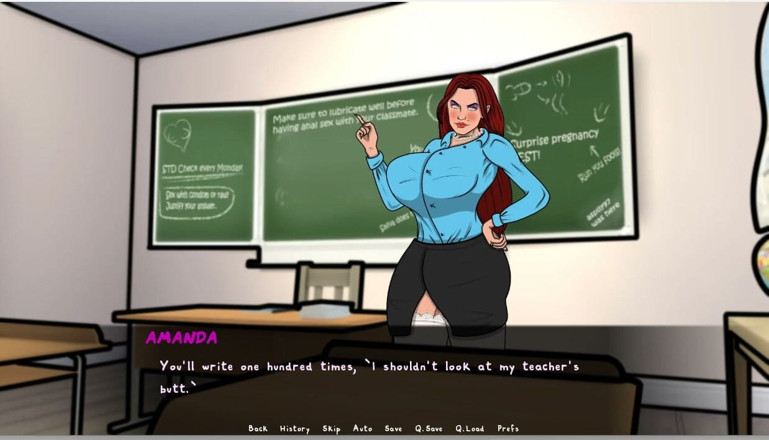 XXX Games Bunk: Lust Town - Gameplay - Roleplay - Teacher Seduced the Detention Student
