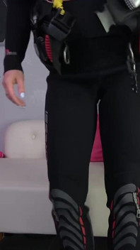 Fetish Clip Featuring a Wetsuit, Vest, Scuba Tank, and Toy