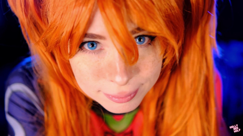 MollyRedWolf: Si pelacur hot asuka langley 4k! DP, 3cumshot