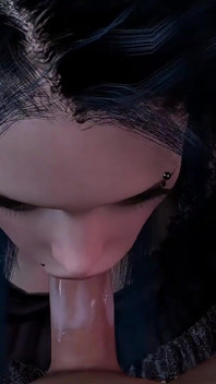 Un arrapante elfa gotica fa un pompino in punto di vista | 3D Porno